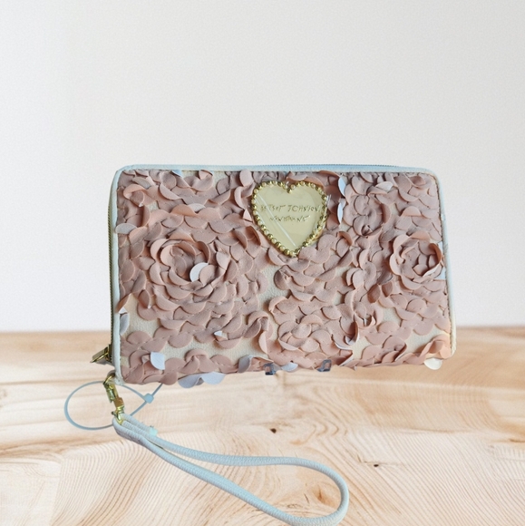 Betsey Johnson Floral Wallet Wristlet from the "Choose Kindness" collection - Picture 1 of 9